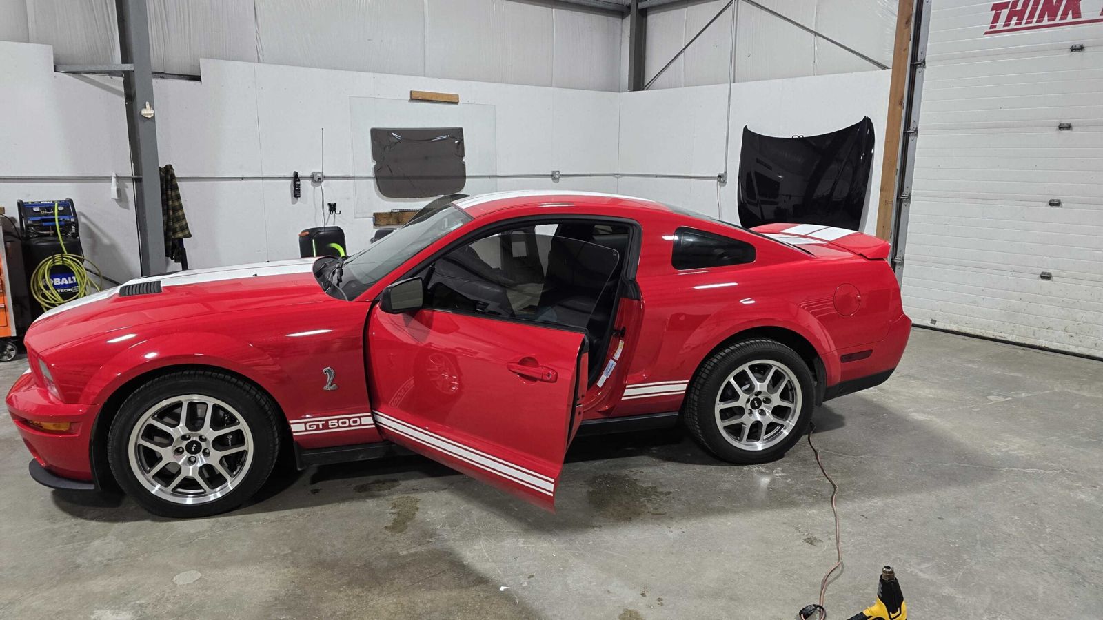 GT500 inside Aurora Auto Styling's Wasilla shop